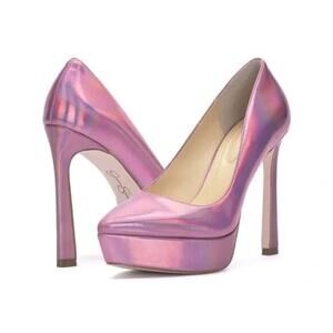 Jessica Simpson Women's Jariah Stiletto Heels, Light Pink Iridescent Size 8M
